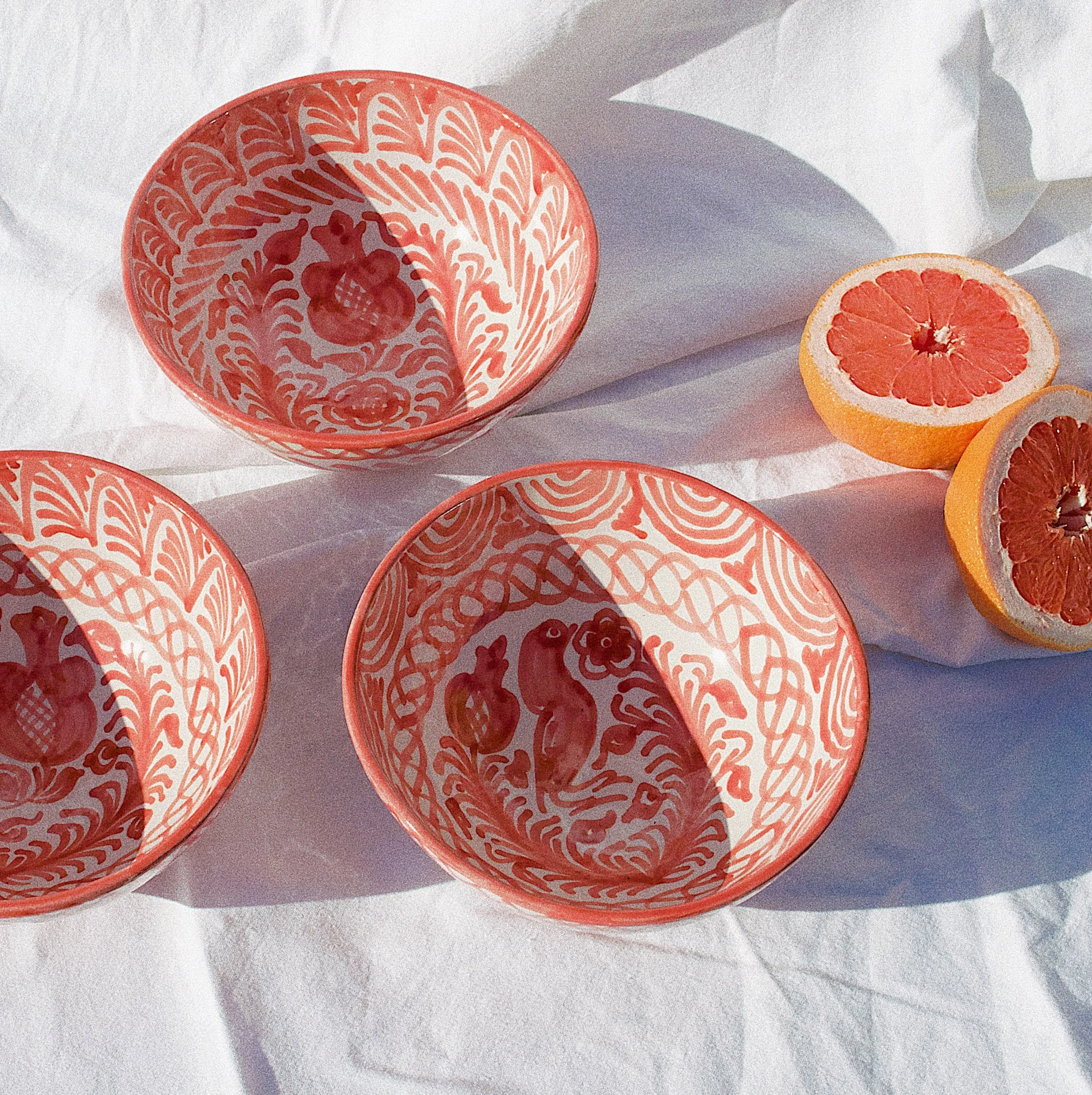 POMELO CASA Medium bowl with hand painted designs