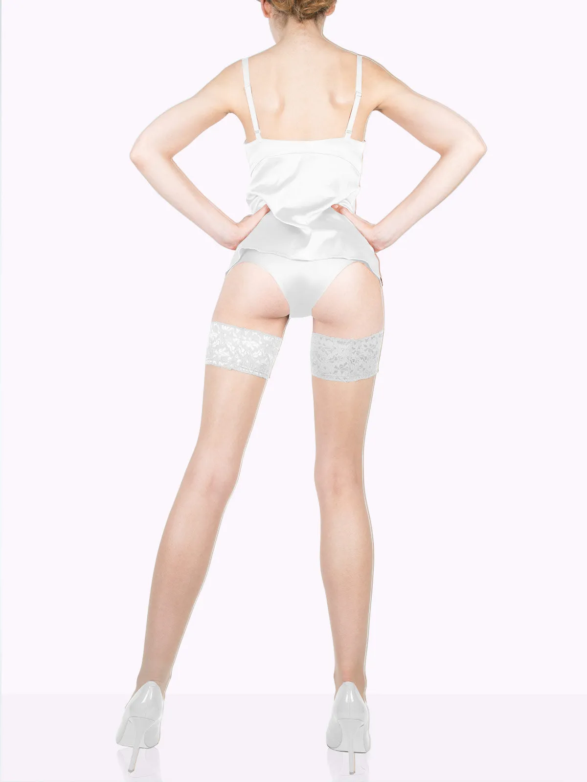 PRISCILLA Color Lace Top Thigh Highs