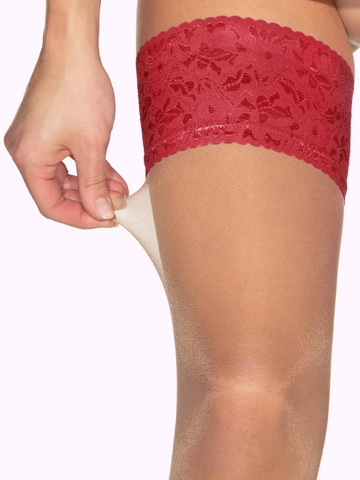 PRISCILLA Color Lace Top Thigh Highs