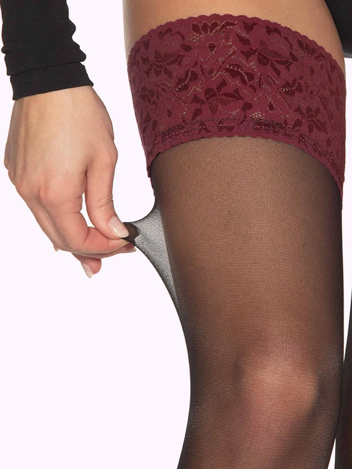 PRISCILLA Color Lace Top Thigh Highs