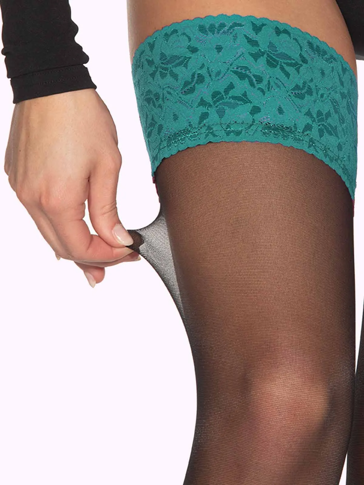 PRISCILLA Color Lace Top Thigh Highs