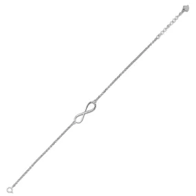 Silver Center Infinite Design Bracelet for Girls