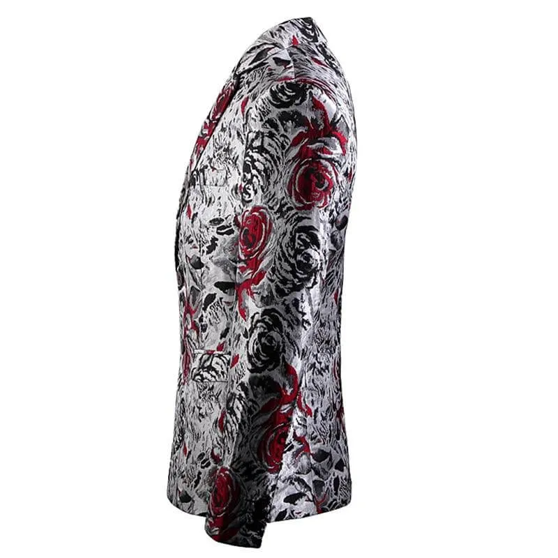 The Vega Slim Fit Blazer Suit Jacket - Ruby