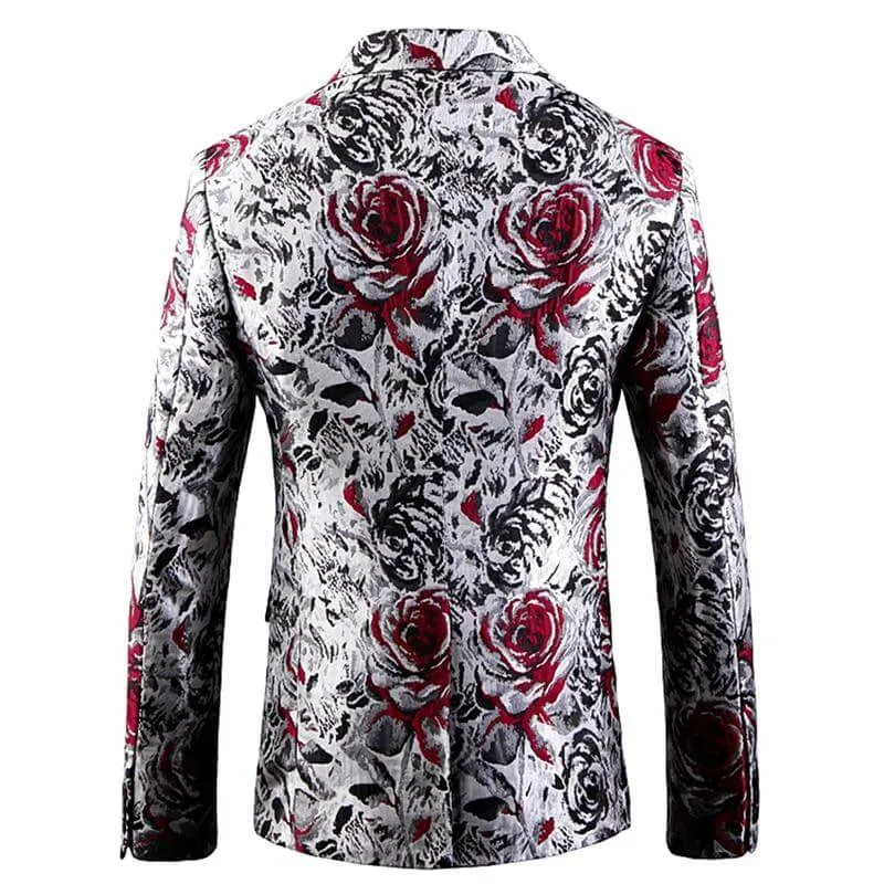 The Vega Slim Fit Blazer Suit Jacket - Ruby