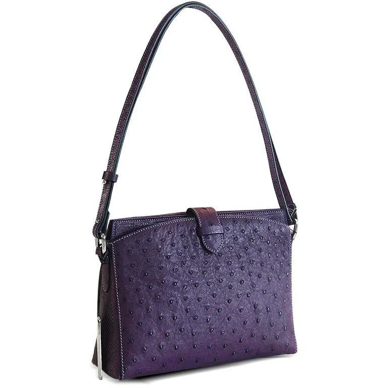 Via Veneta Fantine Leather Small Under Arm Or Cross Body Handbag | African Violet