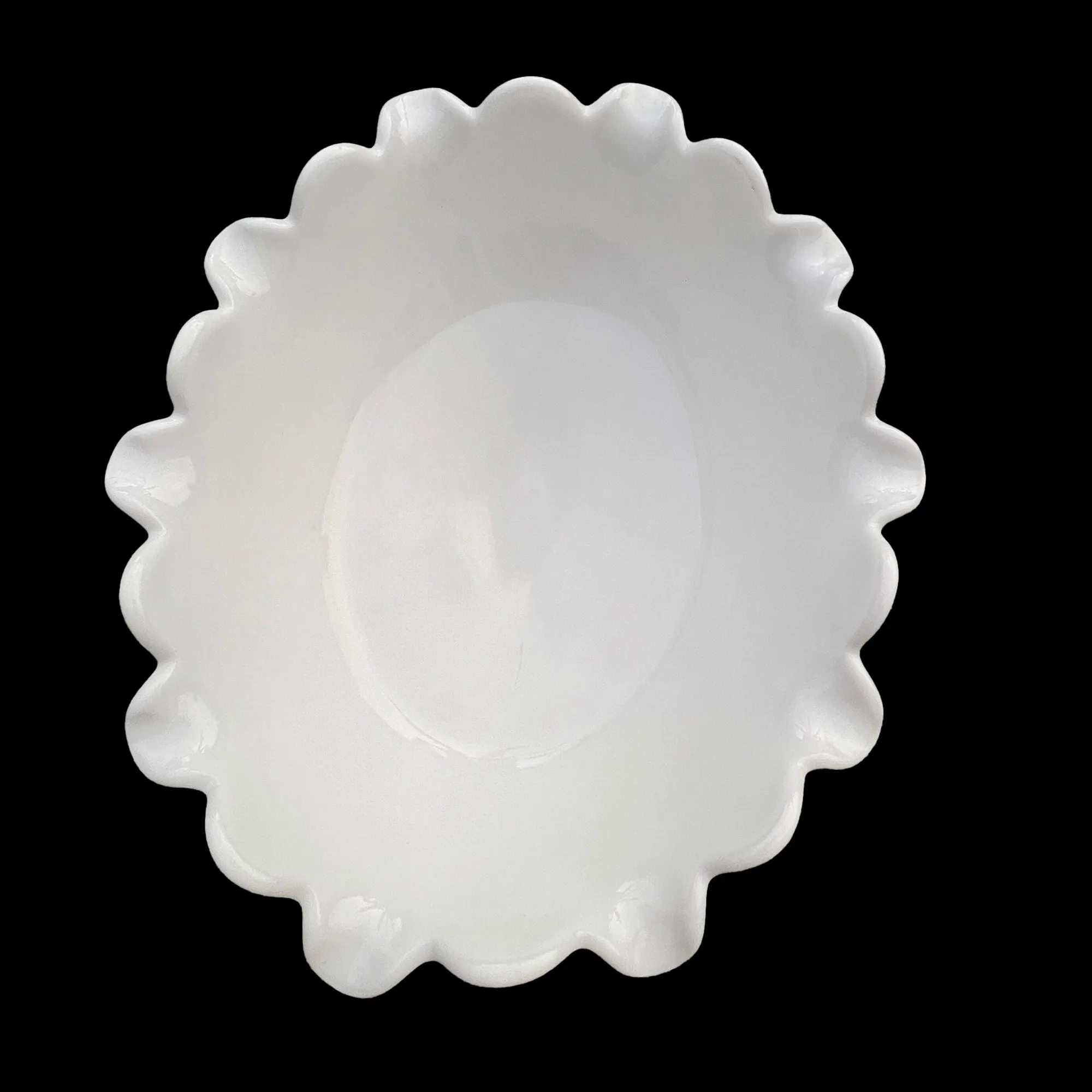 Westmoreland Milk Glass Oval Centerpiece Bowl, Grapes and Leaves