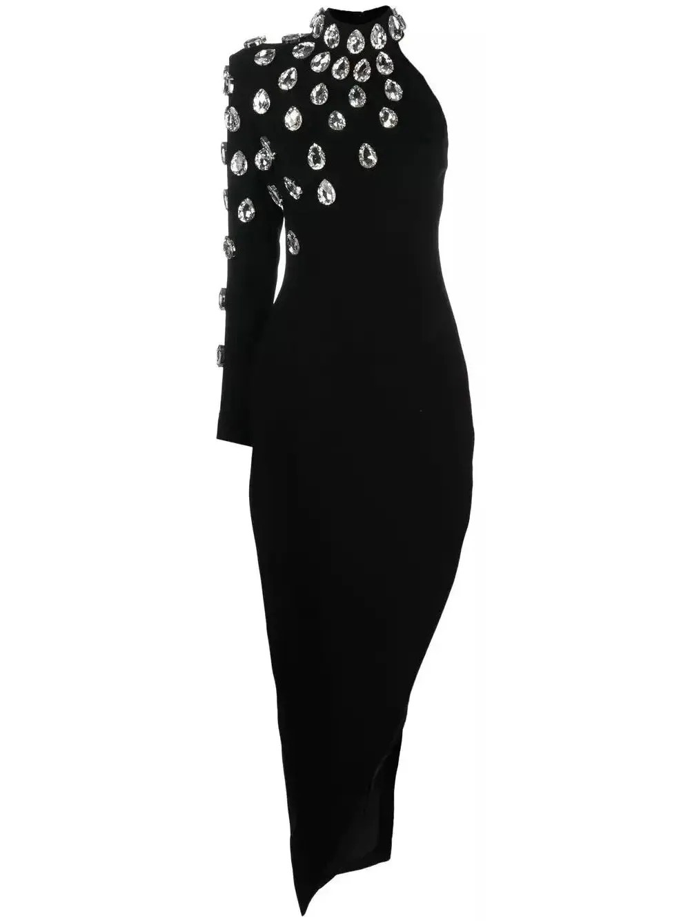 Women’s Crystal-Embellished One-Shoulder Dress