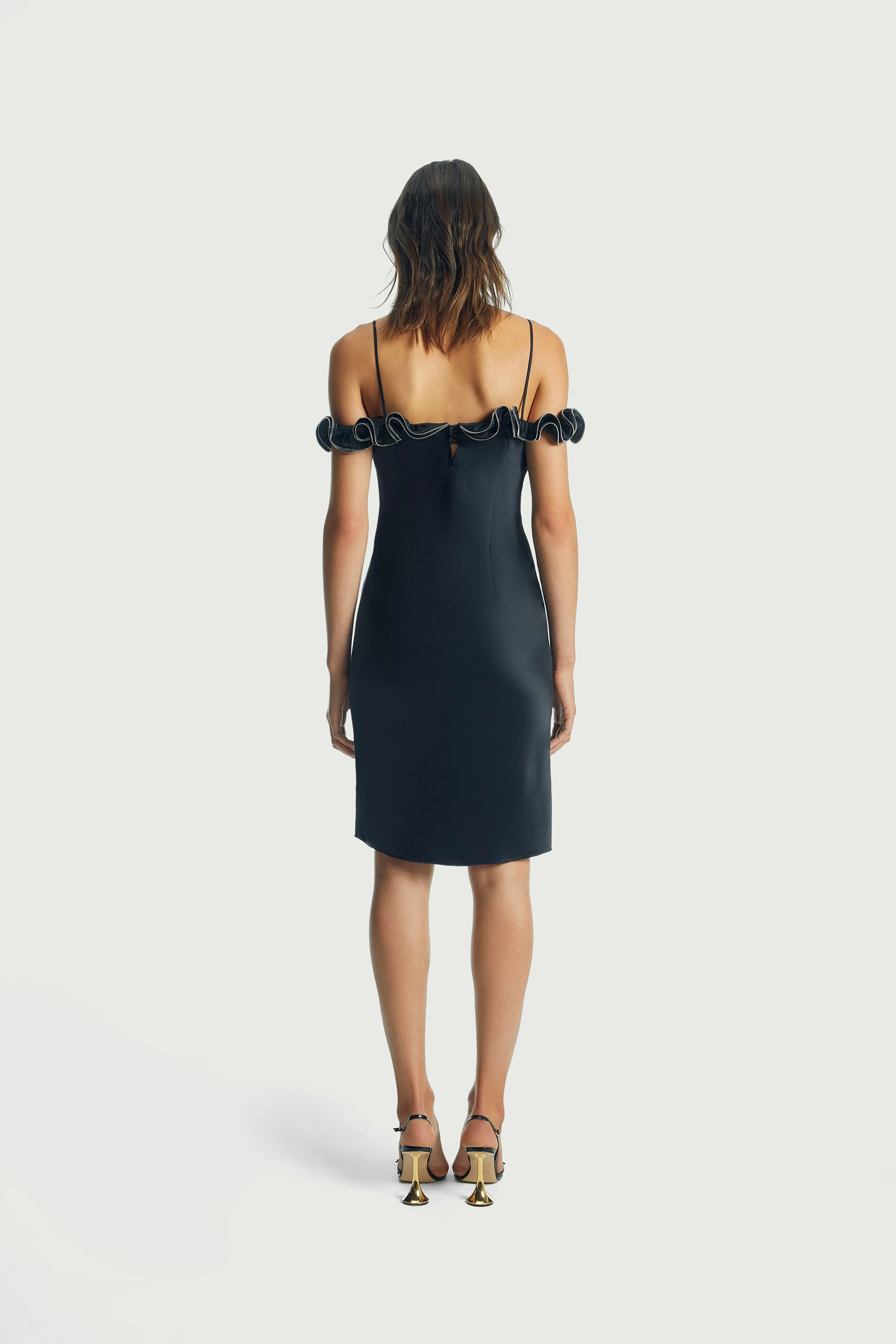 Zip Ruffles Dress